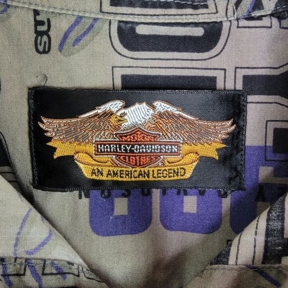 Vintage 90s Harley Davidson button down shirt size xl - Picture 3 of 6